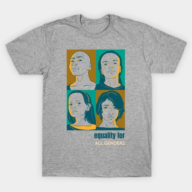 Equality For All Genders Female Empowerment T-Shirt by GreenbergIntegrity